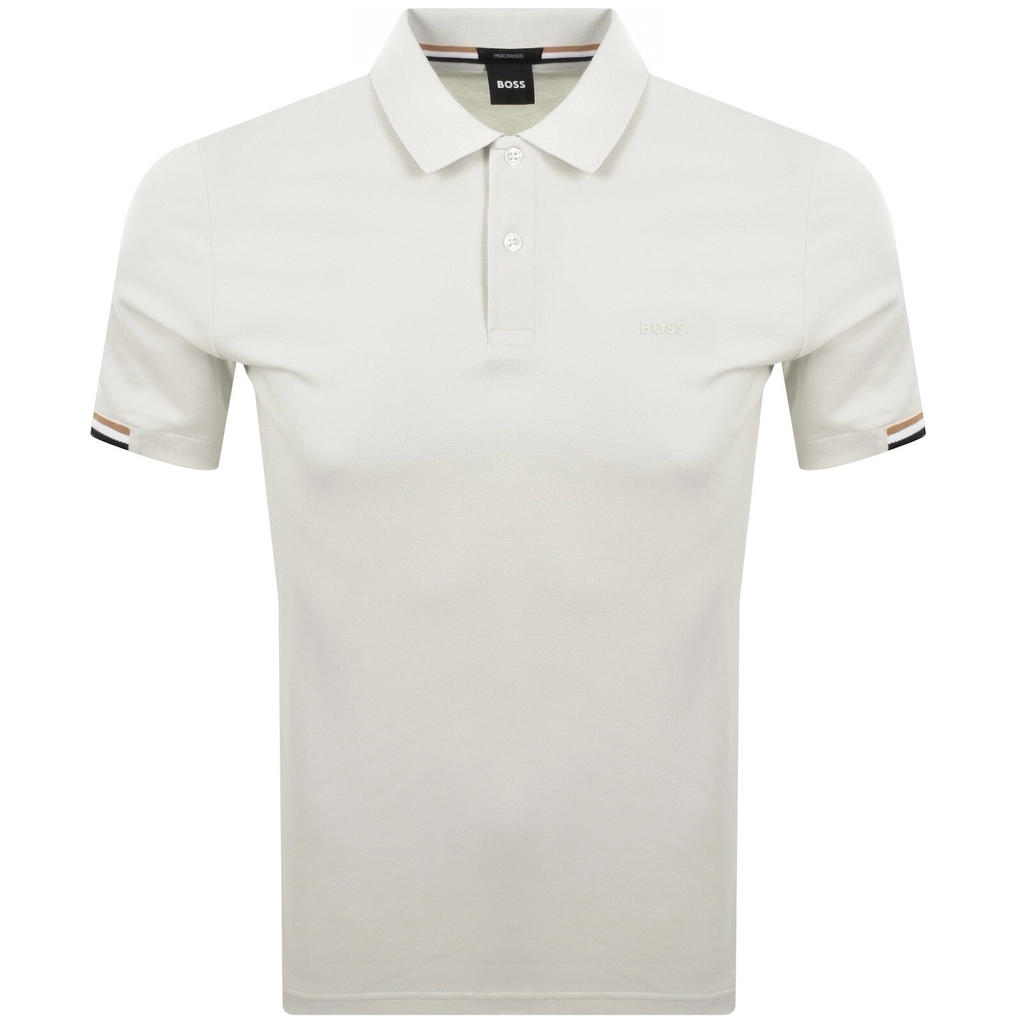 Hugo Boss BOSS Parlay 147 Mercerised Polo Open White